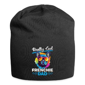 French Bulldog Dog Breed Really Cool Frenchie Dad - Jersey-Beanie - Schwarz - Vorne