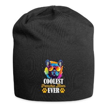 French Bulldog Dog Breed Pet Coolest Frenchie Mom - Jersey-Beanie - Schwarz - Vorne