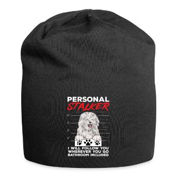 Vieux chien de berger anglais Sheepie Bobtail - Bonnet en jersey - noir - Devant