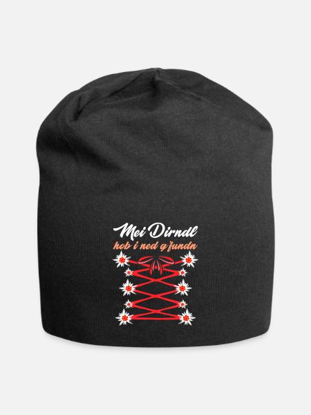 Mein Dirndl hob I ned Gfundn Bayerisches Shirt - Jersey-Beanie - Schwarz