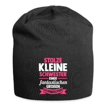 Geschwister Schwestern Schwester - Jersey-Beanie - Schwarz - Vorne