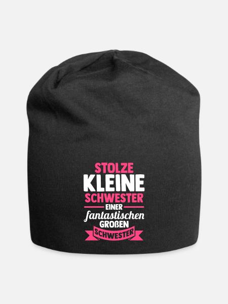 Geschwister Schwestern Schwester - Jersey-Beanie - Schwarz