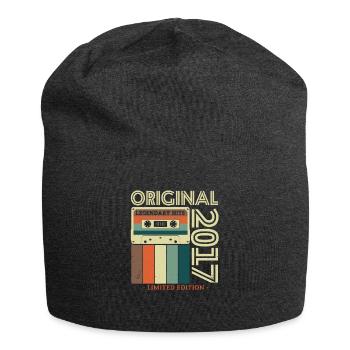 Vintage Birthday Gift - Jersey Beanie - charcoal grey - Front