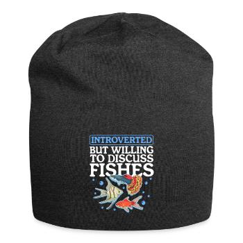 Aquaristik Aquarium Aquarianer Zierfisch Geschenk - Jersey-Beanie - Anthrazit - Vorne