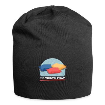 Cornhole Player Blind Hole Bean Bag Cadeau - Bonnet en jersey - noir - Devant
