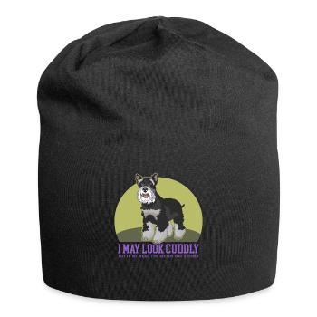Schnauzer miniature Propriétaire | Cadeau Schnauzer Chien - Bonnet en jersey - noir - Devant