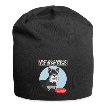Schnauzer miniature propriétaire Schnauzer chien cadeau - Bonnet en jersey - noir - Devant
