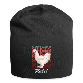 Silk Chicken Silkie Chickens Silk Chickens Gift - Jersey Beanie - black - Front