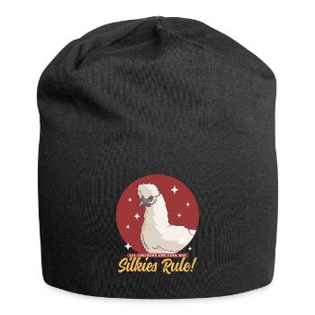 Silk Chickens Silk Chicken Silkie Chickens Gift - Jersey Beanie - black - Front
