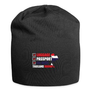 Luggage Passport No Kids Thailand Bound - Jersey Beanie - black - Front