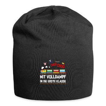 Mit Volldampf in die Erste klasse Eisenbahn Zug - Jersey-Beanie - Schwarz - Vorne