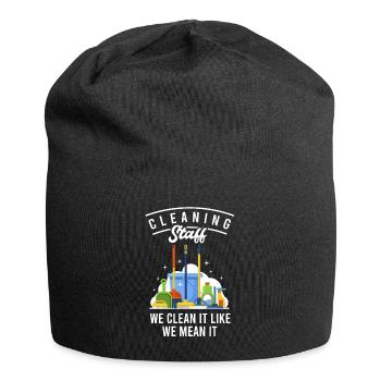 Personnel de nettoyage Nous le nettoyons comme nous le pensons - Bonnet en jersey - noir - Devant