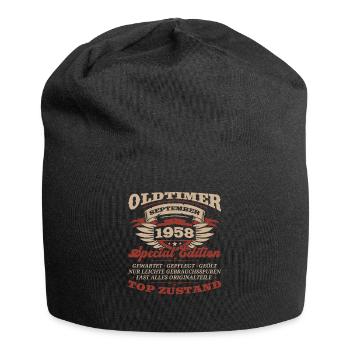 65. Geburtstag Oldtimer September Jahrgang 1958 - Jersey-Beanie - Schwarz - Vorne