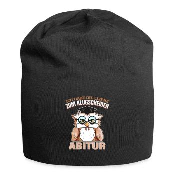 Abitur Abschluss Abi Glückwunsch für - Jersey-Beanie - Schwarz - Vorne