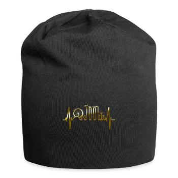 Singapore Skyline Heartbeat Asia I Love Singapore - Jersey Beanie - black - Front