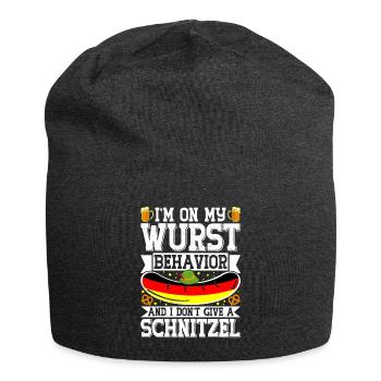 Germany On my Wurst Behavior Pretzels Beer Fan - Jersey Beanie - charcoal grey - Front