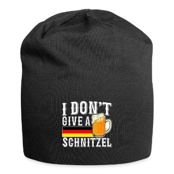 Je ne donne pas un fan de bière schnitzel - Bonnet en jersey - noir - Devant