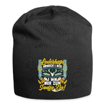 Lederhosn Brauch I ned Bin zum Sauffn Da Bierfan - Jersey-Beanie - Schwarz - Vorne