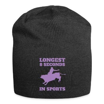 Longest 8 Seconds Bullenreiten - Jersey-Beanie - Anthrazit - Vorne