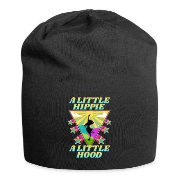 Un peu hippie Un petit capot - Bonnet en jersey - noir - Devant