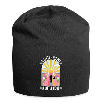 Un peu hippie Un petit capot - Bonnet en jersey - noir - Devant