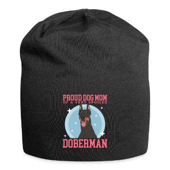 Doberman Mom Dog Mom Dog Owner Cadeau - Bonnet en jersey - noir - Devant