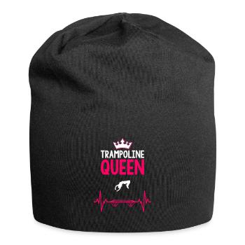 Trampoline Queen - Jersey-Beanie - Schwarz - Vorne