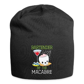 Barman du macabre barman Halloween - Bonnet en jersey - noir - Devant