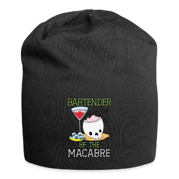 Barman du macabre barman Halloween - Bonnet en jersey - noir - Devant