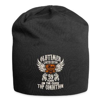 59 anstimetimer anniversaire rocker biker fan - Bonnet en jersey - noir - Devant