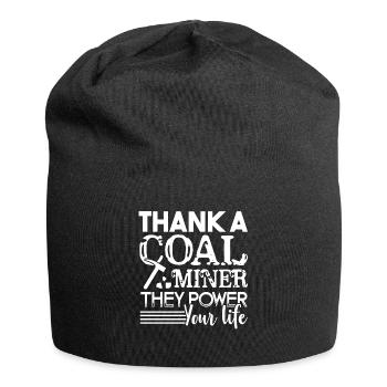 Coal Miner Thank A Coal Miner - Jersey Beanie - black - Front