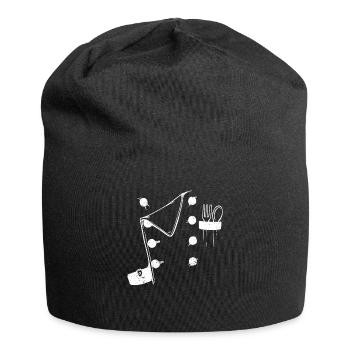 Chef Costume Spoon Fork Culinary Cuisine - Jersey Beanie - black - Front