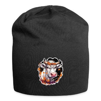 Kug Cow Halloween Cow Skull Cow Head Cows - Jersey Beanie - black - Front