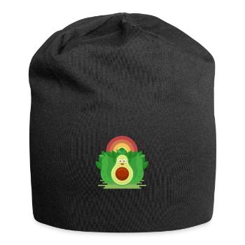Vegan Vibes Vegan Vegan Pflanzlich Vegetarisch - Jersey-Beanie - Schwarz - Vorne