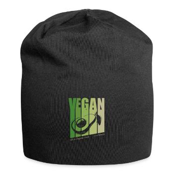 Retro Pflanzliche Veganer Veganer Vegetarischer Veganismus - Jersey-Beanie - Schwarz - Vorne