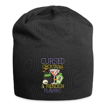 Verfluchte Cocktails & teuflische Aromen Halloween - Jersey-Beanie - Schwarz - Vorne