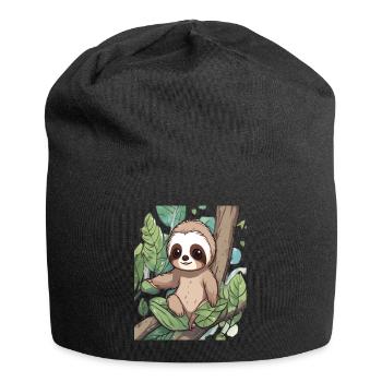 Paresseux Paresseux Paresseux Bébé Paresseux Drôle - Bonnet en jersey - noir - Devant