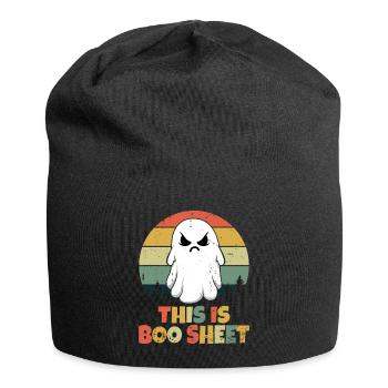 Boo Retro Kostüm Ghost Halloween - Jersey-Beanie - Schwarz - Vorne