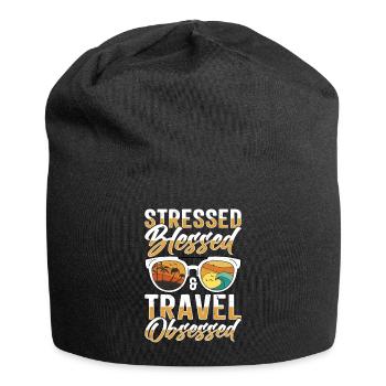Travel Job Travel Bug Profession Holiday Travel Agency - Jersey Beanie - black - Front
