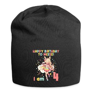 Anime Mandga K-Pop KPop Girl 4th Birthday - Jersey Beanie - black - Front