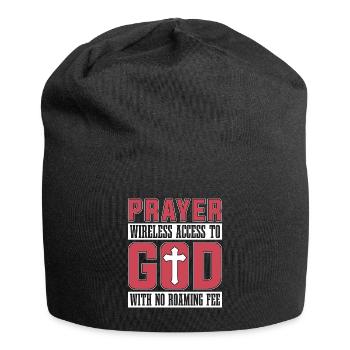 Clergy Prayer Wireless Access Devotion Clergyman - Jersey Beanie - black - Front
