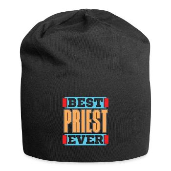 Clergé Meilleur prêtre de tous les temps Dévotion Pasteur Ecclésiastique - Bonnet en jersey - noir - Devant
