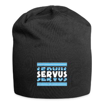 Bayerisch Servus Freistaat Bayern Blau Weiß - Jersey Beanie - black - Front