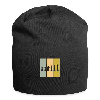 Schach - Jersey-Beanie - Schwarz - Vorne