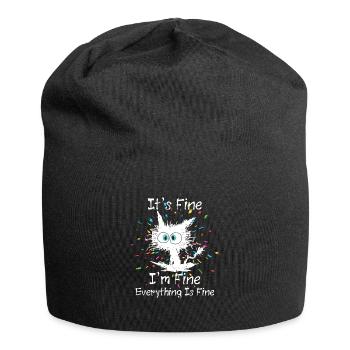 Everything Is Fine - Jersey Beanie - black - Front