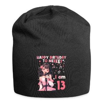 Anime Mandga K-Pop KPop Mädchen 13. Geburtstag - Jersey-Beanie - Schwarz - Vorne