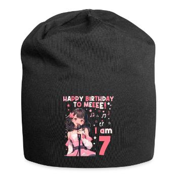 Anime Mandga K-Pop KPop Girl 7th Birthday - Jersey Beanie - black - Front