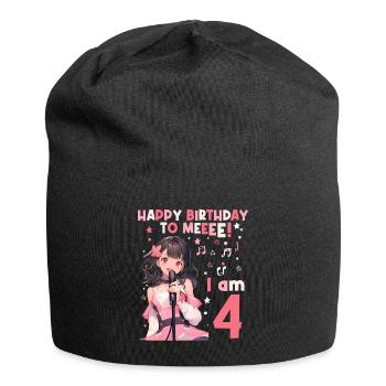 Anime Mandga K-Pop KPop Girl 4th Birthday - Jersey Beanie - black - Front