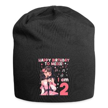 Anime Mandga K-Pop KPop Girl 2nd Birthday - Jersey Beanie - black - Front