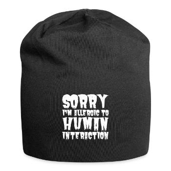 Allergic to Humans Introvertierte Halloween Ironie - Jersey-Beanie - Schwarz - Vorne